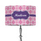 Linked Squares 12" Drum Lampshade - ON STAND (Fabric)