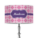 Linked Squares 12" Drum Lamp Shade - Poly-film (Personalized)