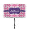 Linked Squares 12" Drum Lampshade - ON STAND (Poly Film)