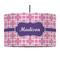 Linked Squares 12" Drum Pendant Lamp - Fabric (Personalized)