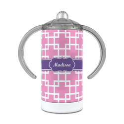 Linked Squares 12 oz Stainless Steel Sippy Cup (Personalized)