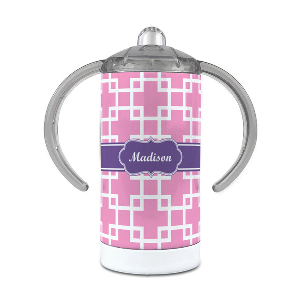 Custom Linked Squares 12 oz Stainless Steel Sippy Cup (Personalized)