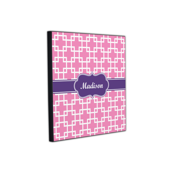 Linked Squares 12x12 Wood Print - Angle View