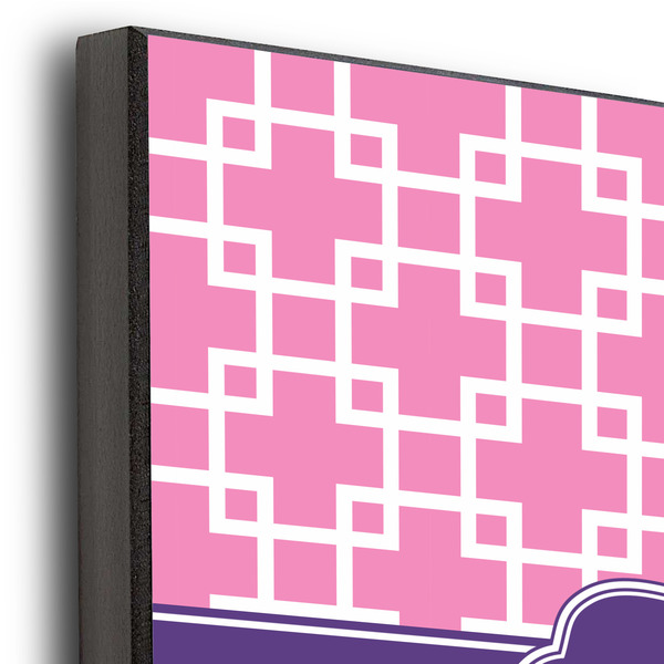 Linked Squares 12x12 Wood Print - Closeup