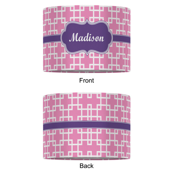 Linked Squares 16" Drum Lampshade - APPROVAL (Fabric)