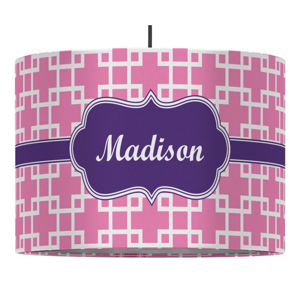 Custom Linked Squares Drum Pendant Lamp (Personalized)