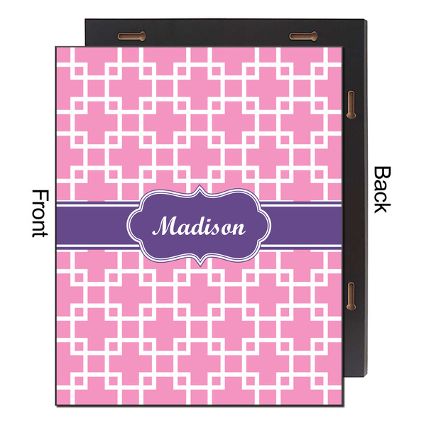 Linked Squares 16x20 Wood Print - Front & Back View