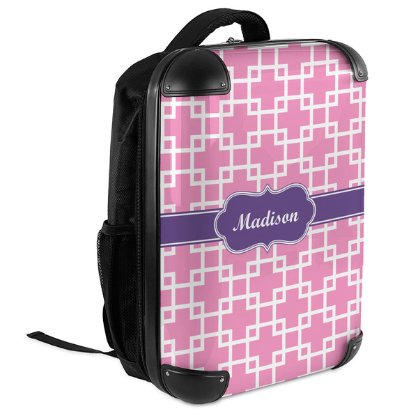 Linked Squares 18" Hard Shell Backpacks - ANGLED VIEW
