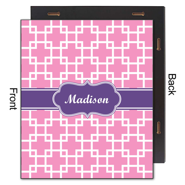 Linked Squares 20x24 Wood Print - Front & Back View