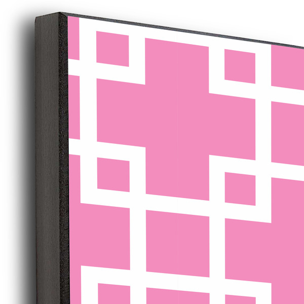 Linked Squares 20x30 Wood Print - Closeup