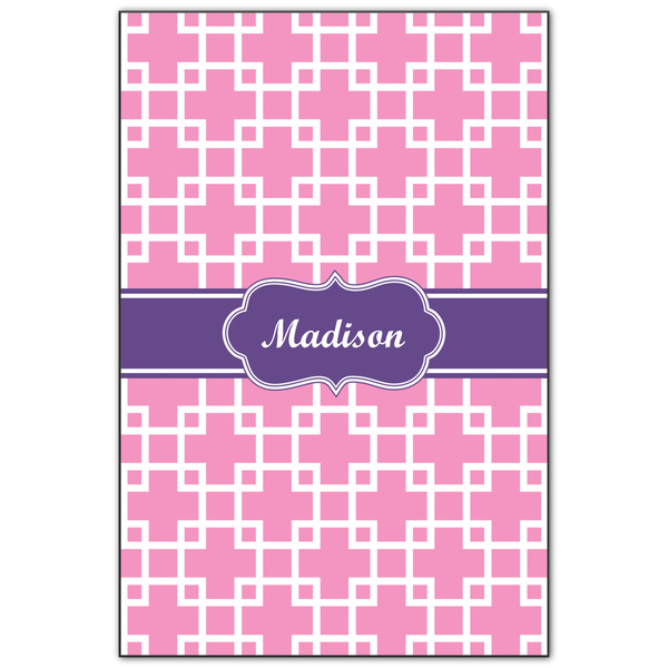 Custom Linked Squares Wood Print - 20x30 (Personalized)