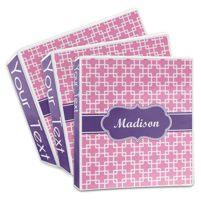 Linked Squares 3-Ring Binder (Personalized)