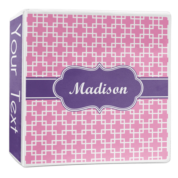 Custom Linked Squares 3-Ring Binder - 2 inch (Personalized)