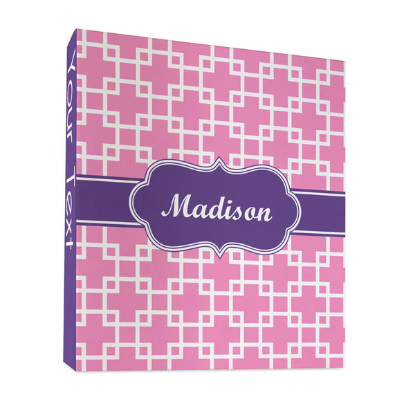 Custom Linked Squares 3 Ring Binder - Full Wrap - 1" (Personalized)