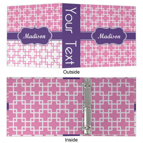 Linked Squares 3 Ring Binders - Full Wrap - 2" - APPROVAL
