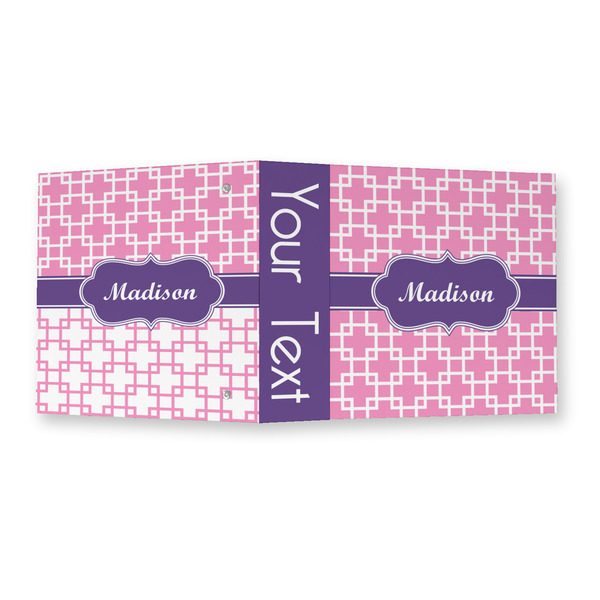 Linked Squares 3 Ring Binders - Full Wrap - 2" - OPEN OUTSIDE