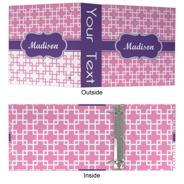 Linked Squares 3 Ring Binders - Full Wrap - 3" - APPROVAL