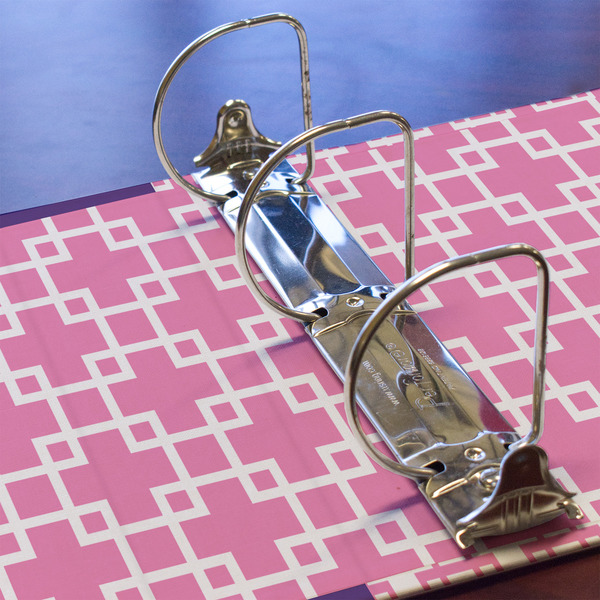 Linked Squares 3 Ring Binders - Full Wrap - 3" - DETAIL