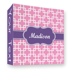 Linked Squares 3 Ring Binder - Full Wrap - 3" (Personalized)