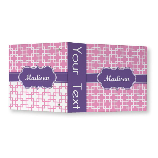 Linked Squares 3 Ring Binders - Full Wrap - 3" - OPEN OUTSIDE