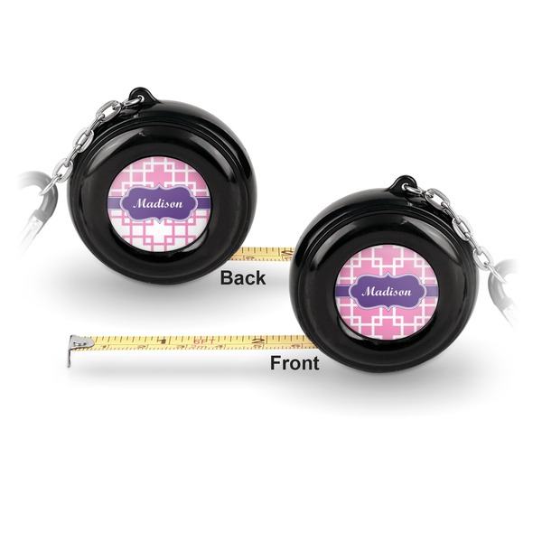 Linked Squares 6-Ft Pocket Tape Measure with Carabiner Hook - Front and Back