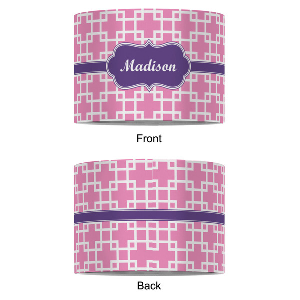 Linked Squares 8" Drum Lampshade - APPROVAL (Fabric)