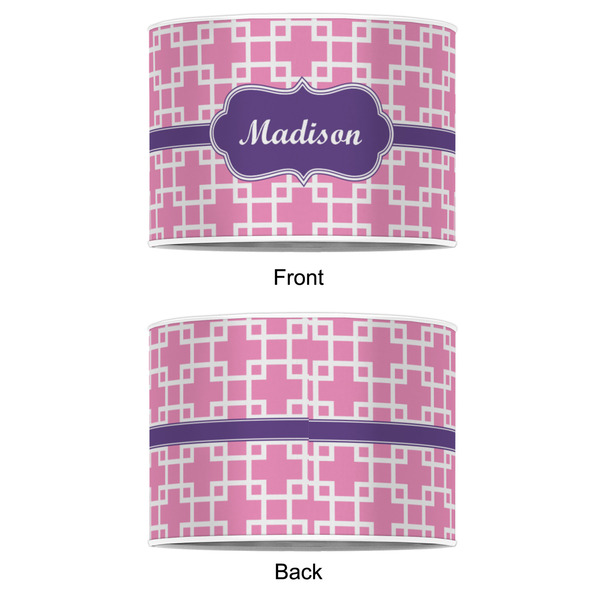 Linked Squares 8" Drum Lampshade - APPROVAL (Poly Film)