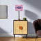 Linked Squares 8" Drum Lampshade - LIFESTYLE