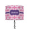 Linked Squares 8" Drum Lampshade - ON STAND (Fabric)
