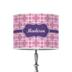 Linked Squares 8" Drum Lamp Shade - Poly-film (Personalized)