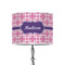 Linked Squares 8" Drum Lampshade - ON STAND (Poly Film)