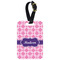 Linked Squares Metal Luggage Tag w/ Name or Text