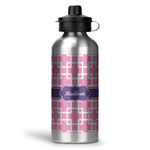 Linked Squares Water Bottles - 20 oz - Aluminum (Personalized)