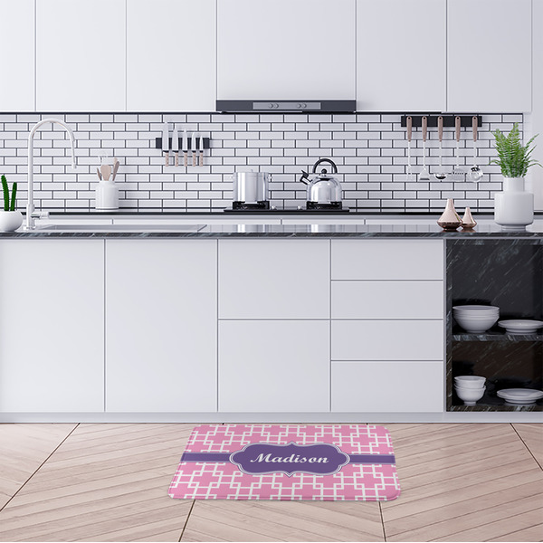 Linked Squares Anti-Fatigue Kitchen Mats - LIFESTYLE