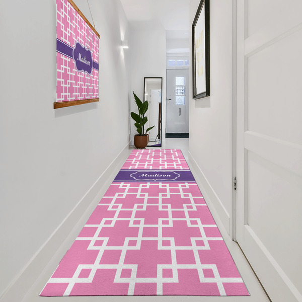 Linked Squares Area Rug Sizes - In Context (vertical)