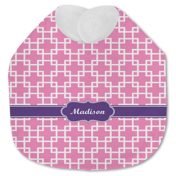 Linked Squares Baby Bib - AFT closed