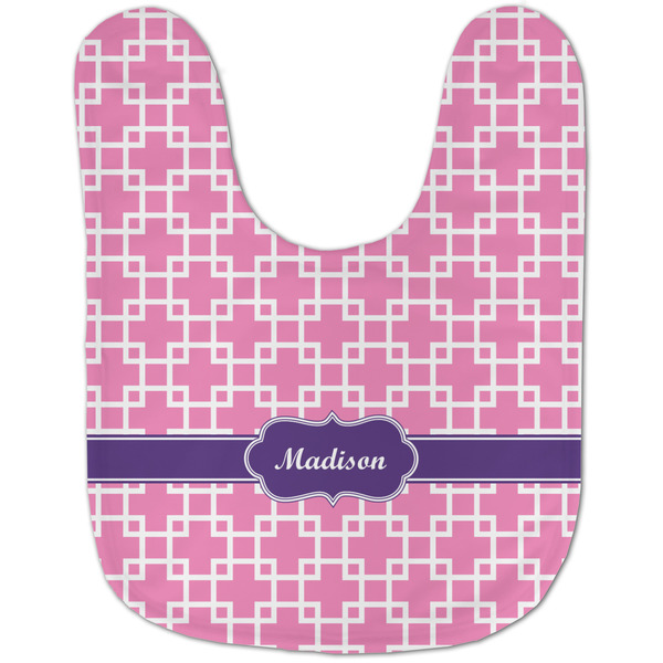Linked Squares Baby Bib - AFT flat