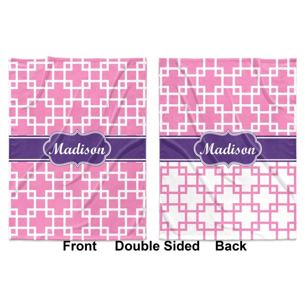 Linked Squares Baby Blanket (Double Sided - Printed Front and Back)