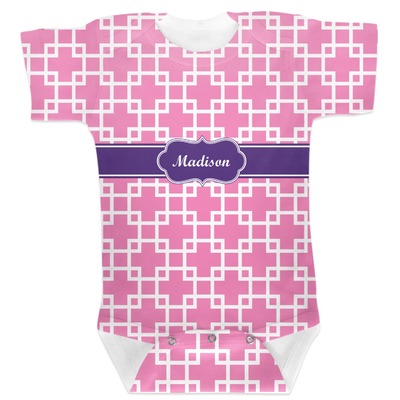 Linked Squares Baby Bodysuit (Personalized)
