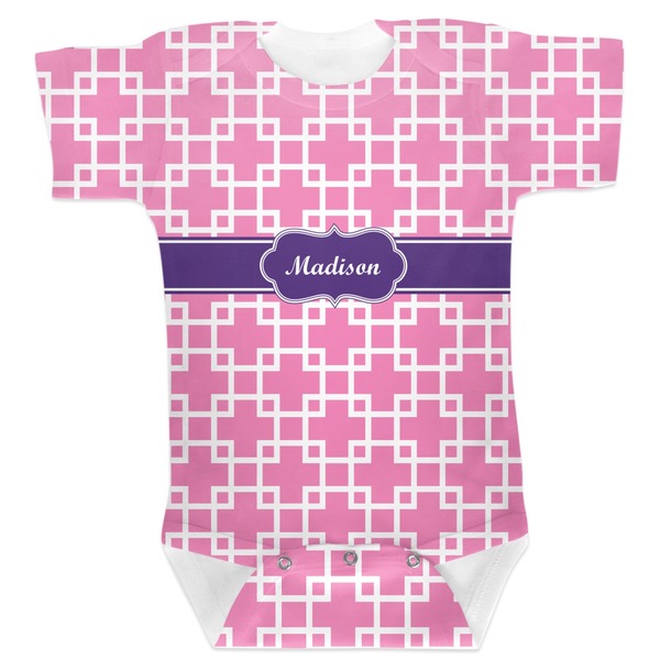 Custom Linked Squares Baby Bodysuit (Personalized)