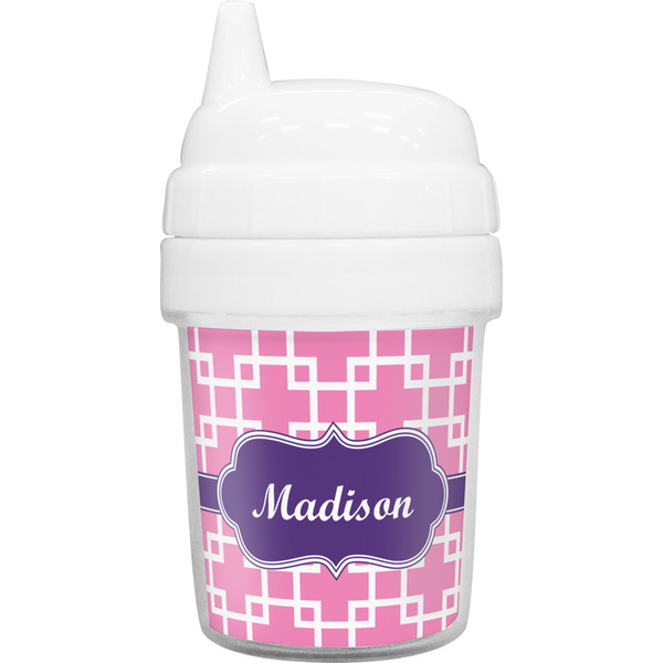 Custom Linked Squares Baby Sippy Cup (Personalized)