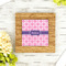 Linked Squares Bamboo Trivet with 6" Tile - LIFESTYLE