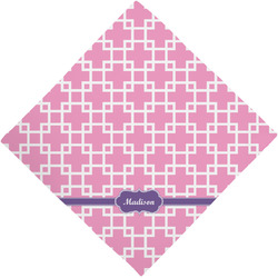 Linked Squares Dog Bandana Scarf w/ Name or Text