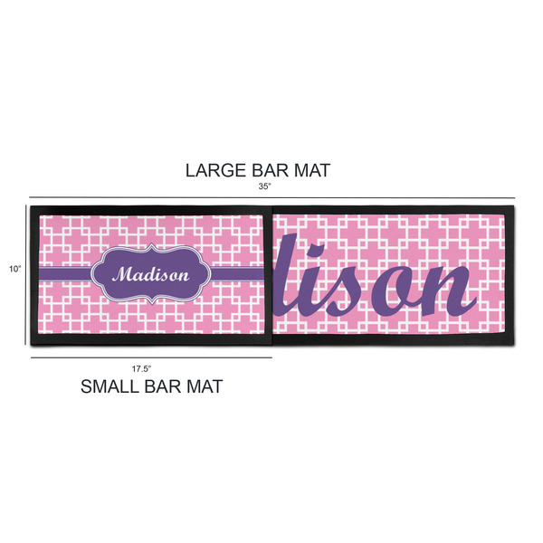 Linked Squares Bar Mats - Sizing Chart