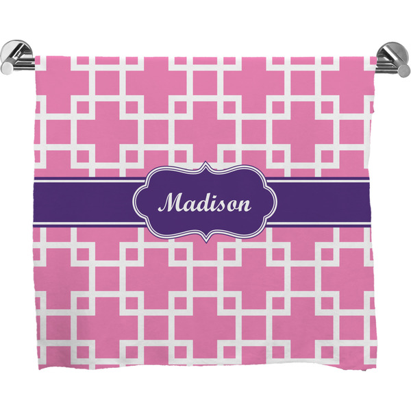 Custom Linked Squares Bath Towel (Personalized)