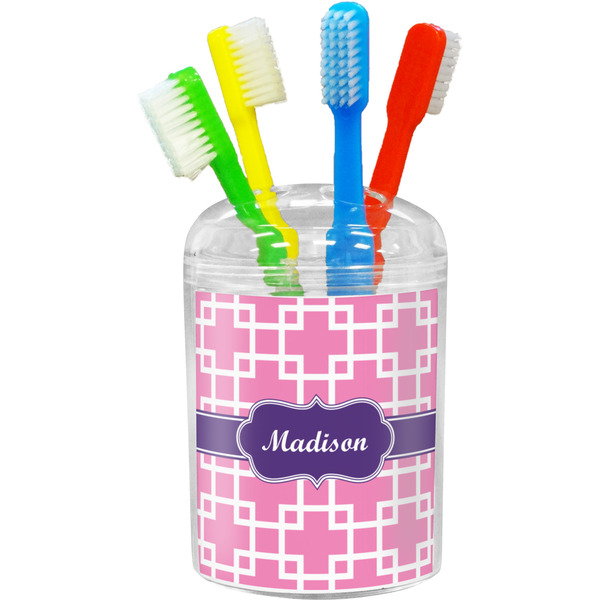 Custom Linked Squares Toothbrush Holder (Personalized)