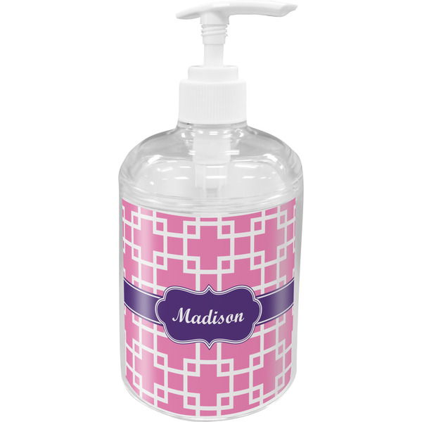 Custom Linked Squares Acrylic Soap & Lotion Bottle (Personalized)