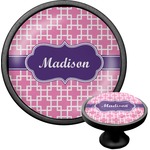 Linked Squares Cabinet Knob (Black) (Personalized)
