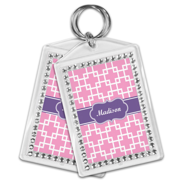 Linked Squares Bling Keychain - MAIN