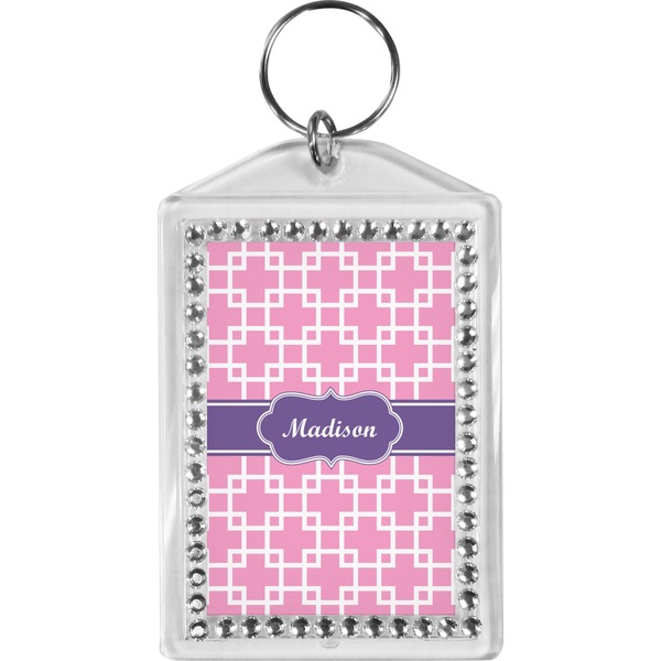 Custom Linked Squares Bling Keychain (Personalized)